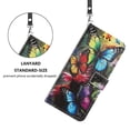 thumbnail image 3 of Leather For Samsung Galaxy A57 5G 6.7-inch Wallet Case Crystal Material  Butterflys&Flowers, With Card Holder,Wristband， Magnetic Clasp Kickstand Folio Cover,Color-6,For Galaxy A57 5G, 3 of 10