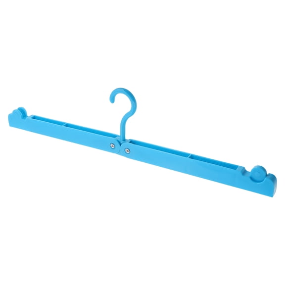 Baluue Space Saving Blue Plastic Foldable Travel Hanger Multifunctional Laundry Rack