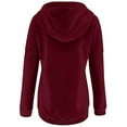 thumbnail image 5 of Worallymy Mujeres Otoño Invierno Sudadera con capucha Manga larga Color sólido Casual Prendas de vestir Jersey con capucha con bolsillo con cordón Worallymy JD735906115, 5 of 5