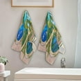 thumbnail image 4 of Seaside Landscape Kitchen Hand Towels 2 PCS, Tropical Beach Tree Fingertip Bath Towels Ultra Soft and Highly Absorbent, Decorative Face Towels Dish Washcloths, 28.3"x14.4", 4 of 5