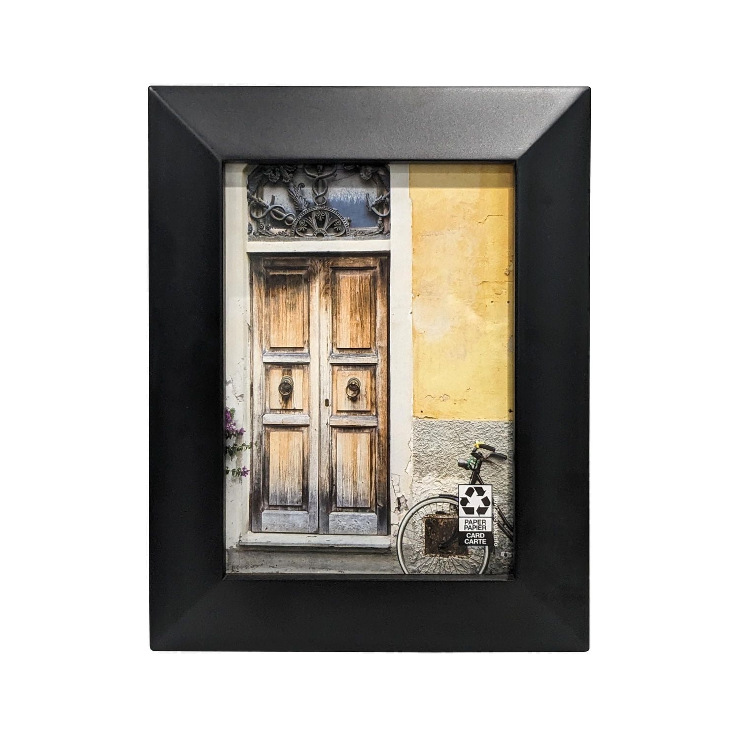 Cadre photo biseauté Hometrends 5 x 7 pouces, noir Cadre noir biseauté 5x7