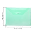 thumbnail image 2 of Uxcell A4 Plastic Envelopes Folder with Snap Closure File Folders, Green 10 Pack, 2 of 6