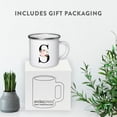 thumbnail image 4 of Koyal Wholesale Stainless Steel Campfire Coffee Mug, Blush Floral Monogram, Letter S, 4 of 5