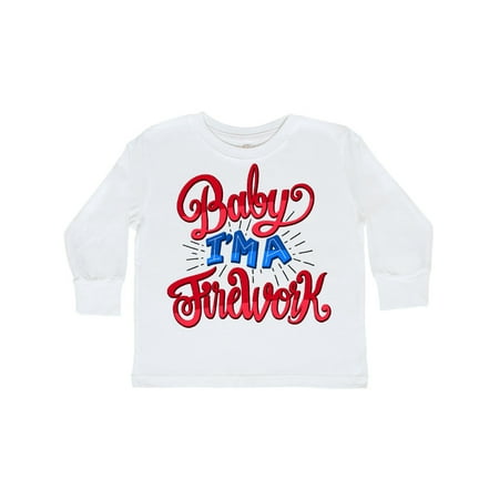 

Inktastic Baby Im a Firework Hand Lettered Gift Toddler Boy or Toddler Girl Long Sleeve T-Shirt