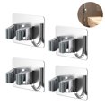 thumbnail image 2 of Soporte para fregona y escoba montado en la pared con estantes y ganchos Herramientas de almacenamiento montadas en la pared de acero inoxidable Adepaton  222967-1, 2 of 5