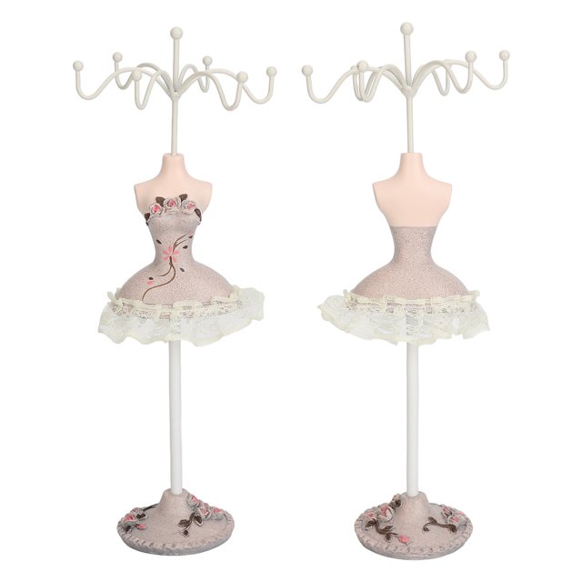 Soporte Para Estante De Joyería Para Vestido Modelo, Estante Para Falda Modelo Princesa Maniquí, Soporte Para Exposición De Joyería Con Material De Resina Para Niñas Y Mujeres