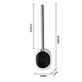 thumbnail image 3 of Toilet Brush with Holder Set, Black or Khaki Plastic and Tpr 360-degree Non-scratch Bristles, Washable Fast-drying Head and No-spill Base for Easy Bathroom Cleaning, Ideal for Modern Compact, 3 of 8