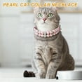 thumbnail image 5 of Uxcell Pearl Dog Collar, Bling Pearl Cat Collar Fancy Crystal Rhinestone Luxury Beaded Pet Cute Wedding Necklace Gift Diamond, (Green, XS), Intended for Teacup /Puppies/Kitten/Small Pet, 5 of 7