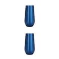 thumbnail image 4 of Toystoory Copas de cóctel, suministros para el hogar, flauta de champán de doble capa irrompible, 6 copas de tostado, vaso de vino para beber, Azul Mate arpox.180ml 2Conjunto, 4 of 6