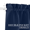 thumbnail image 4 of NICETOWN Door Curtain Panel, Sunlight Blocking Thermal Insulated French Door Drapery Panel for Privacy with Tie Back, Navy Blue, 25"x72", 1 Panel, 4 of 7