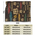 thumbnail image 5 of Vintage Route 66 Classic Car Printed Flannel Blanket - Tear Resistant, Machine Washable, Stain Resistant, All-Purpose Blanket for All Seasons 50x40, 5 of 6