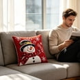 thumbnail image 5 of Antqov Christmas Pillow Covers 18x18" Holiday Throw Pillow Cases Winter Xmas Decorative Pillowcase for Sofa Couch Living Room Home Christmas Decorations, 5 of 6