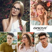 Blue Light Blocking Glasses - 3 Pack Fashion Square Eyeglasses,Anti UV Ray Computer Gaming Glasses,Blue Blockers Glasses for Women/Men,Matte Black+Leopard+Transparent