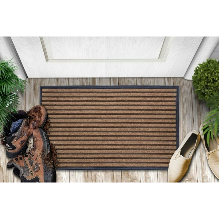 Mascot Hardware Non-Slip Welcome Door Mat 30 inch x 18 inch, Size: 30 x 18, Beige