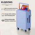 thumbnail image 2 of KLQDZMS equipaje con carga USB caja de embarque multifuncional cubierta de carrito de PC 20 "24" 26 pulgadas maleta con ruedas Universal, 2 of 4