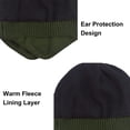 thumbnail image 6 of Muryobao Men's Knit Cuffed Beanie Warm Winter Fleece Lined Earflaps Hat Soft Acrylic Beanie Ski Skull Cap Army Green, 6 of 7