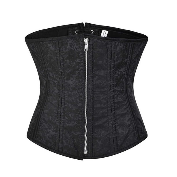 Fajas moldeadoras de cintura para mujer, estilo cortesano, formas antiguas, tops, corsé con cremallera, corsé de encaje, tirantes, chaleco, top de poliéster para mujer