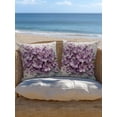 thumbnail image 3 of Outdoor Pillows Waterproof, Purple Flowers Abstract Bedding Throw Pillows with Insert for Couch Sofa Bed, Vintage Country Floral Modern Art 16x16 Inch Pillowcases Decorative Patio Pillow Set of 2, 3 of 4