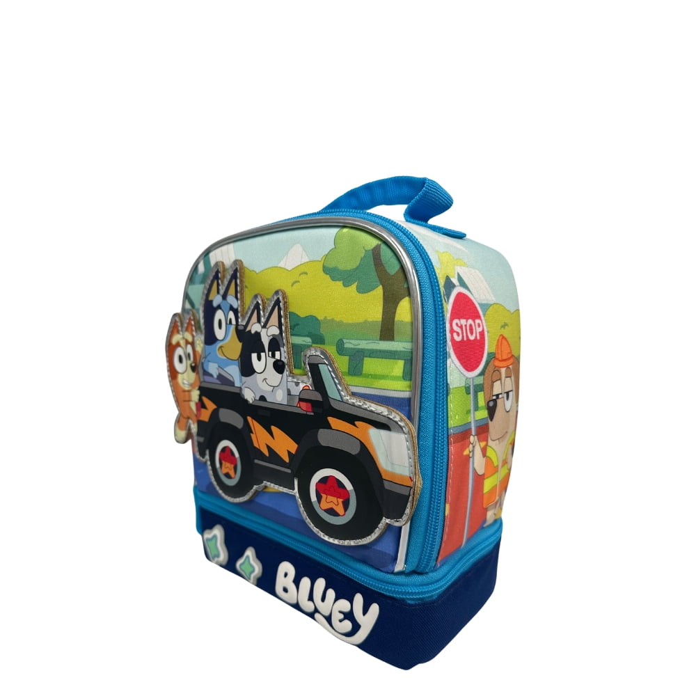 Bluey Dual Compartment Reusable Child's Polyester Lunch Kit