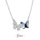 thumbnail image 5 of Collar de mariposa europeo y americano de alta gama con cristal austriaco, collar de personalidad simple, joyería para mujeres, 5 of 5