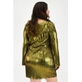 thumbnail image 3 of Vestido plisado de fiesta Roman Fashion V-ST-1200-DORADO Talla Extra 38 Dorado, 3 of 7