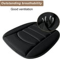 thumbnail image 3 of Memory Foam Car Seat Cushion with Breathable Fabric & Non-Slip Gel, Universal Fit for Car Truck Office Home 19.6x18x1.2 Black, 3 of 3