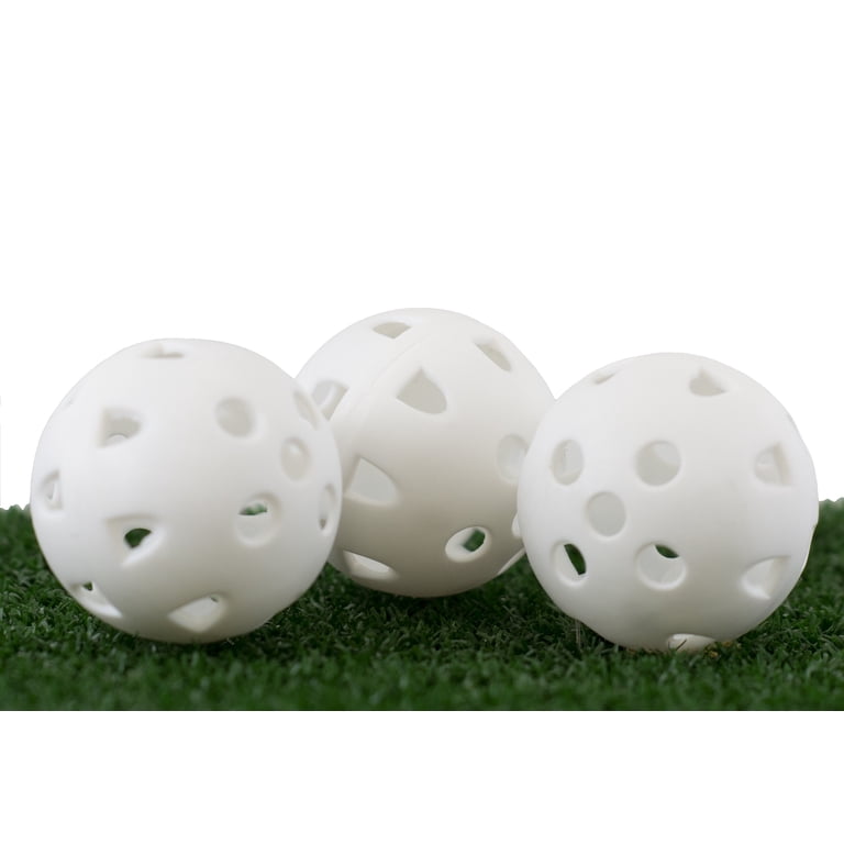 Athletic Works Durable Lightweight Plastic Practice Golf Balls, 15