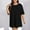 Black, variant on Plus Size T-Shirt Dresses for Women Casual Loose Fit Short Sleeve Mini Dress Basic Oversized Tunic Dress