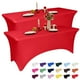 thumbnail image 1 of Mantel LGJIAOJIAO de spandex rojo de 6 pies para mesa rectangular, 1 of 7