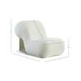thumbnail image 3 of Meridian Furniture Quadra Cream Boucle Fabric Accent Chair, 3 of 5