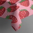 thumbnail image 3 of Red Strawberry Plants Pink Pattern Rectangle Tablecloth 60"x84",Waterproof Polyester Rectangle Table Cloth, Wipeable Spillproof Polyester Tablecloth for Dining, Camping, Indoor and Outdoor, 3 of 5