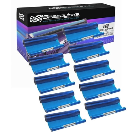 Speedy Compatible Fax Refill Roll Replacement for Panasonic KX-FA136 (Black  10-Pack)