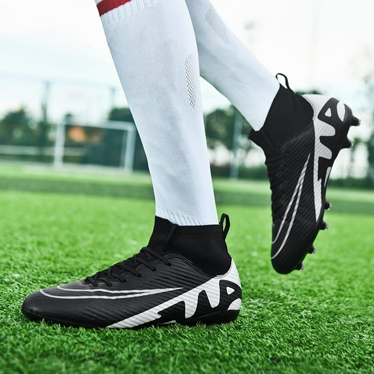 Men s Soccer Cleats High Top Football Boots Professional Training Turf Outdoor Indoor Comfortable Athletic Big Boy s Sneaker Walmart
