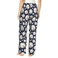 thumbnail image 3 of Xecao Cute Basebal Women's Straight Lounge Pajama Pants: The Epitome of Relaxed Sleepwear, 3 of 9