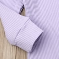 thumbnail image 6 of Gureui Baby Girls Boys Romper Solid Jumpsuit Linen Cotton Long Sleeve Ruffled Bodysuit Infant Clothes Outfit, 6 of 9