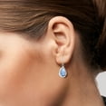 thumbnail image 6 of Simple Elegance Sterling Silver Teardrop Blue Shell Inlay Dangle Earrings, 6 of 6
