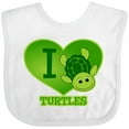 thumbnail image 3 of Inktastic I Love Turtles Boys or Girls Baby Bib, 3 of 4