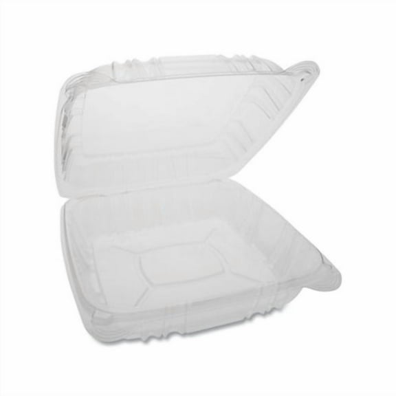 Sensation SmartLock Clear Hinged Lid Containers 9.21 x 8.87 x 3.07, Clear, 200/Carton