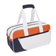 thumbnail image 1 of DYNWAVECA Badminton Bag Tennis Bag Large Capacity Zipper Closure Racket Carrying Bag Badminton Racket Handbag for Professional Athletes White Orange, 1 of 10