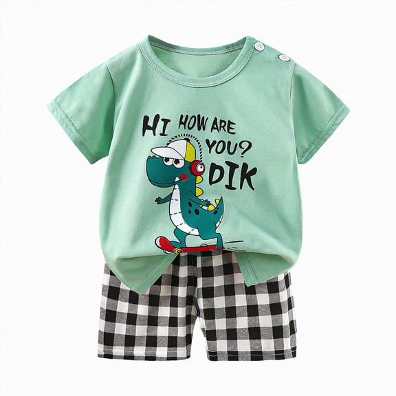 TOWED22 Toddler Baby Girl Summer Clothes Ribbed Knit Cotton Ruffle Short Sleeve T-shirt Tops Shorts Playwear Outfits(Grey,18-24 M)