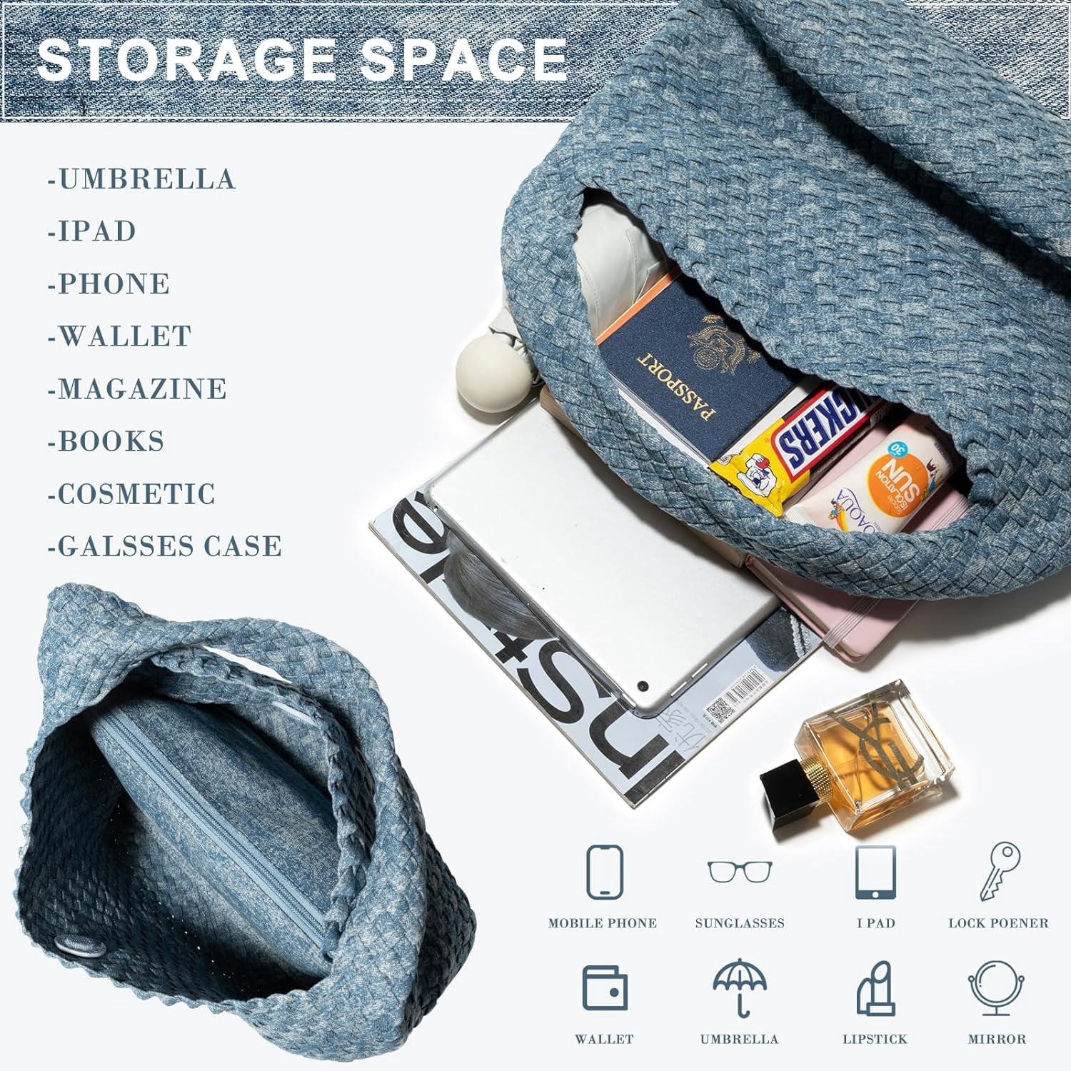 Woven Bag Purses and Handbags Woven Vegan Leather Bag For Women Woven Tote Bag Shoulder Bag Top-Handle Bag With Purses