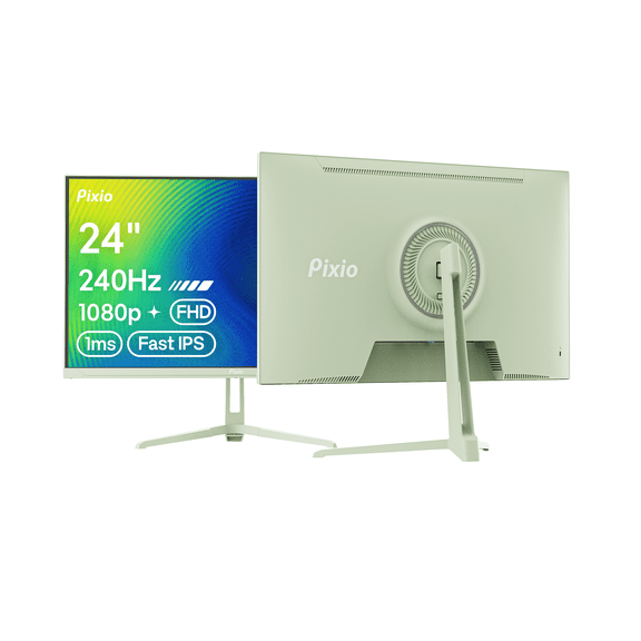 Pixio PX249 Wave Mint Green 24 inch 240Hz Refresh Rate FHD 1080p Resolution Fast IPS Panel 1ms GTG Response Time Built-in Speakers Gaming Monitor with Adaptive Sync