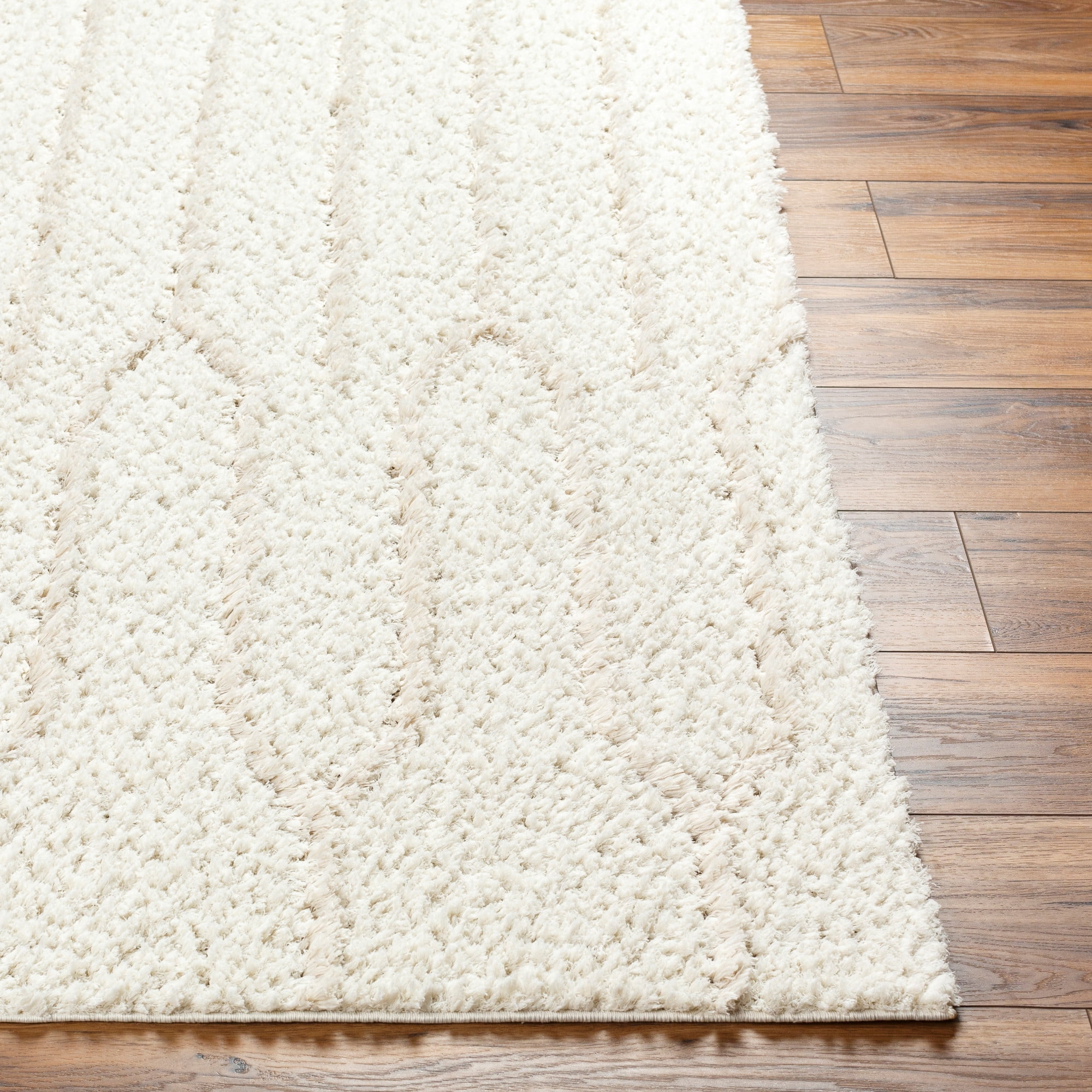 Artistic Wavers Maryland Shag Area Rug, 5'3" x 7', Cream