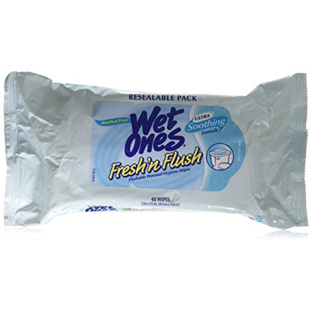 Playtex Wet Ones Flushables, Personal Cleansing Wipes, With Aloe