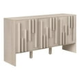 thumbnail image 1 of Pemberly Row 55" 3-Door Vertical Detail Wood Sideboard - Ivory Oak, 1 of 6