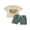 Green, variant on Baby Boy Girls First Birthday Outfit Wild One Years Old Birthday Summer Clothes Short Sleeve Letters Zoo Animals Print T Shirt Tops and Elastic Waist Pockets Shorts Set