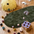thumbnail image 7 of Homore Ultra Soft Modern Oval Rugs for Bedroom,2.6' x 5.3',Olive, 7 of 7