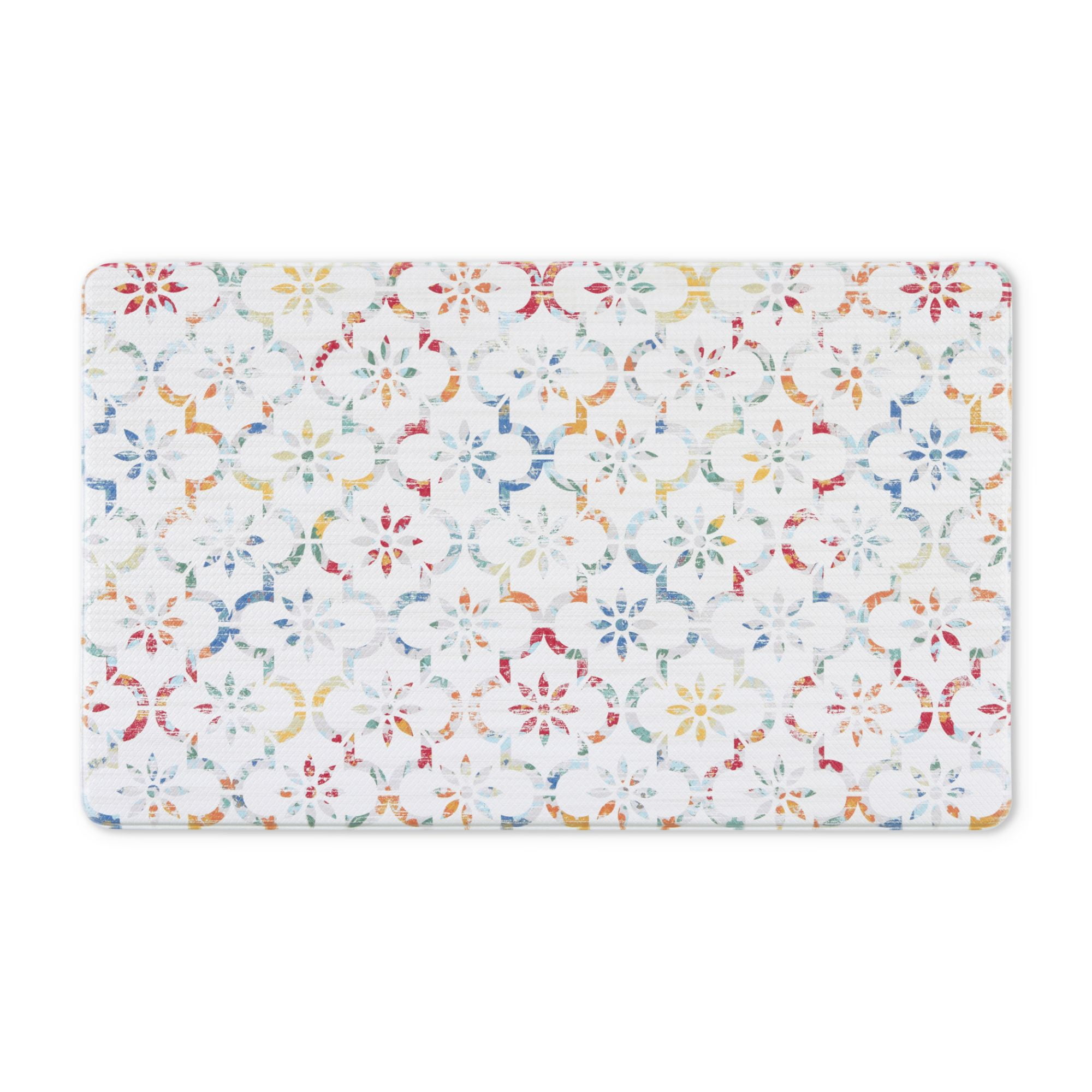 Mainstays Ogee Tile Kitchen Mat, Multi, 18"W x 30"L, 1 Piece