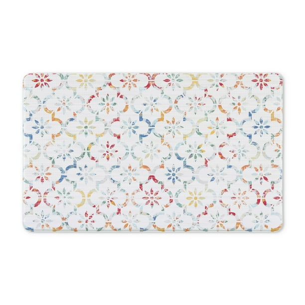 Mainstays Ogee Tile Kitchen Mat, Multi, 18"W x 30"L, 1 Piece