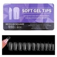 thumbnail image 1 of Porcelain White Ultra-Thin Almond-Shaped Nail Tips - No Filing Needed, 1 of 5